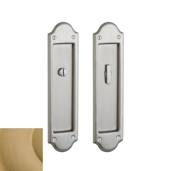 Baldwin PD016033PRIV Boulder Privacy Set 2-1/2" Backset Sliding Door Lock Vintage Brass Finish