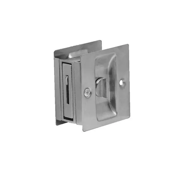 Don-Jo PDL101622 Square Privacy Pocket Door Lock Black Finish