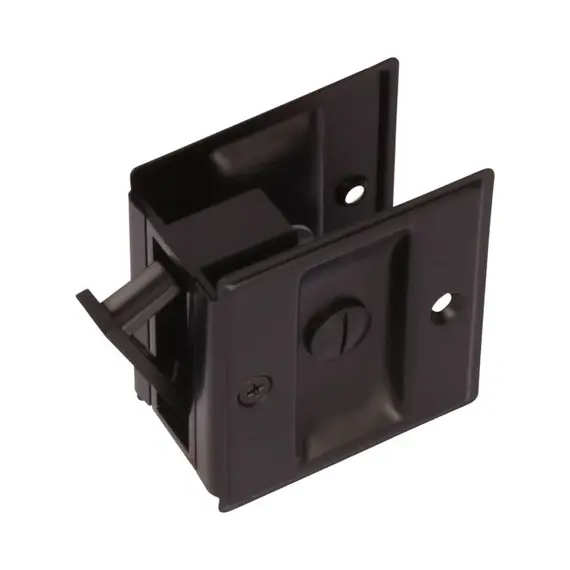 PAMEX PF1910 Pamex  Privacy Square Style Sliding Door Lock Matte Black Finish