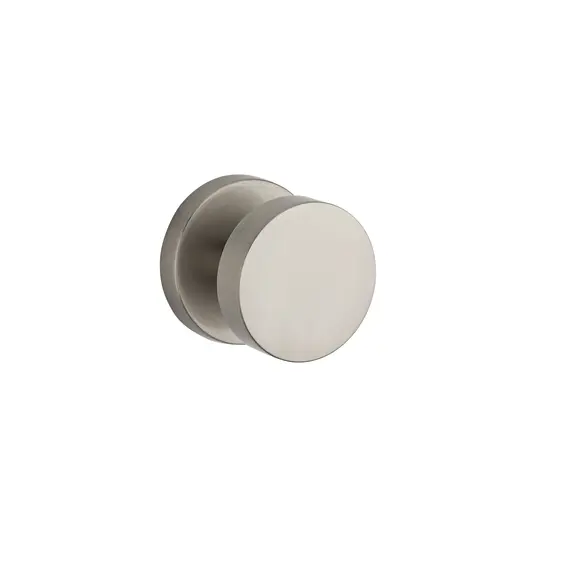 Baldwin PVCONCRR150 Privacy Contemporary Knob and Contemporary Round Rose with 6AL Latch and Dual Strike Satin Nickel Finish