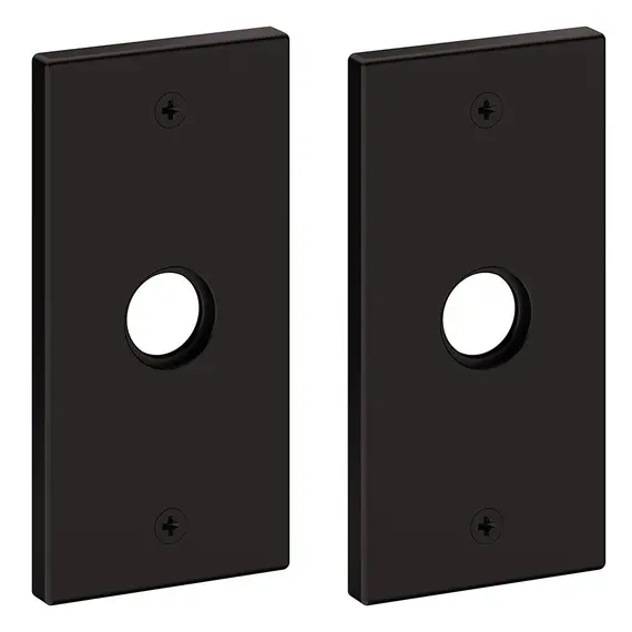 Baldwin R052102PS 5" Contemporary Passage Rose Pair Oil Rubbed Bronze Finish