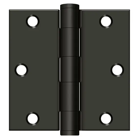 Deltana S35HD10B 3-1/2" x 3-1/2" Square Hinge; Heavy Duty; Oil Rubbed Bronze Finish