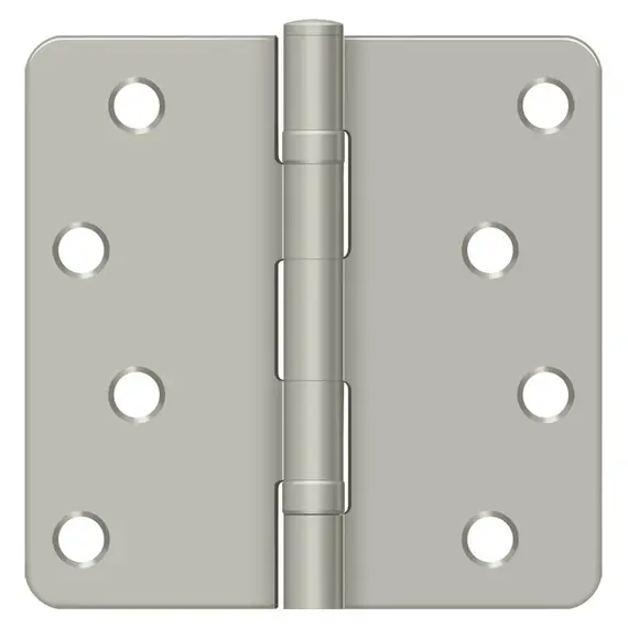 Deltana S44R4BB15 4" x 4" x 1/4" Radius Hinge; Ball Bearings; Satin Nickel Finish