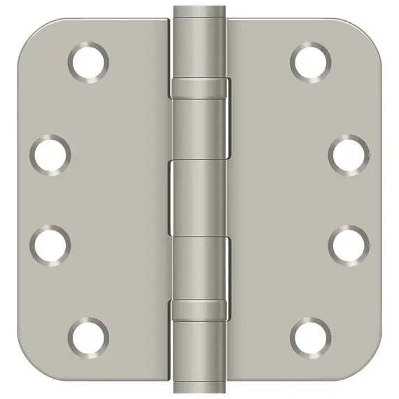 Deltana S44R5HDB15 4" x 4" x 5/8" Radius Hinge; Heavy Duty; Ball Bearings; Satin Nickel Finish