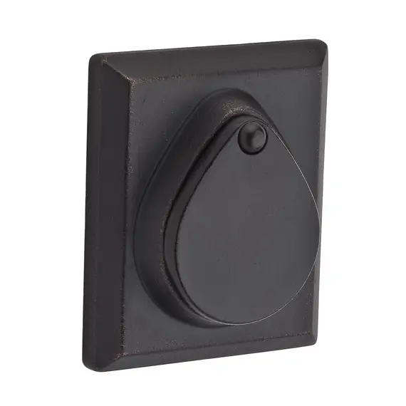 Baldwin SCRSD481 Single Cylinder Rustic Square Deadbolt with 6AL Latch and Dual Strike Dark Bronze Finish