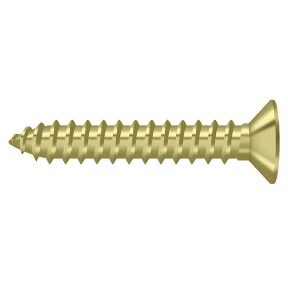 Deltana SCWB12125U3 Wood Screw; SB; #12 x 1-1/4"; Bright Brass Finish