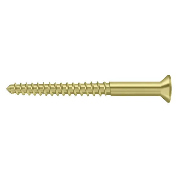 Deltana SCWB1225U3 Wood Screw; SB; #12 x 2-1/2"; Bright Brass Finish