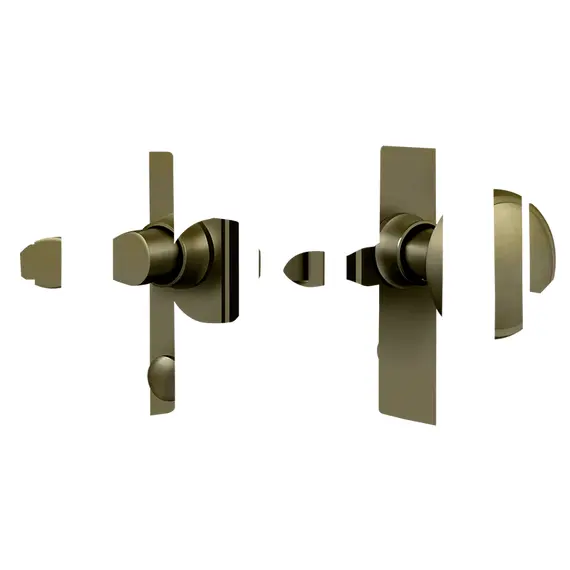 Deltana SDML334U5 Storm Door Latch; Square; Mortise Lock; Antique Brass Finish