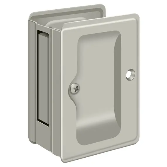 Deltana SDPA325U15 Heavy Duty Pocket Lock; Adjustable; 3-1/4" x 2 1/4" Passage; Satin Nickel Finish