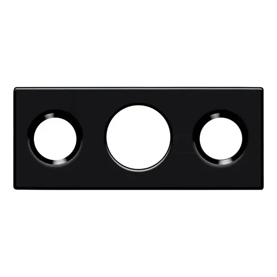 Deltana SP7FBR19 Strike Plate For 7" Flush Bolt; Black Finish