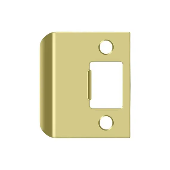 Deltana SPE200U3 Extended Lip Strike Plate; 2" Overall; Bright Brass Finish