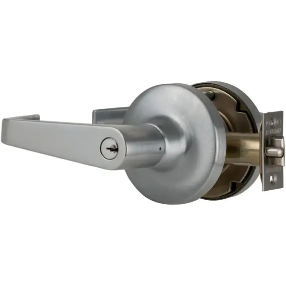 Falcon T581PD626 T Series Storeroom Dane Lever Lock with C Keyway KD 23981145 Latch 5164 Strike Satin Chrome Finish