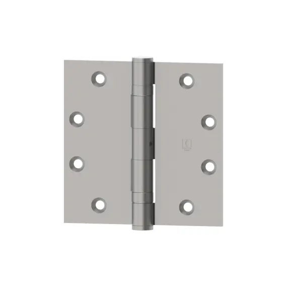 Hager 12794124.BX Box of Three 4-1/2" x 4-1/2" Full Mortise Five Knuckle Plain Bearing Standard Weight Hinge Satin Brass Finish