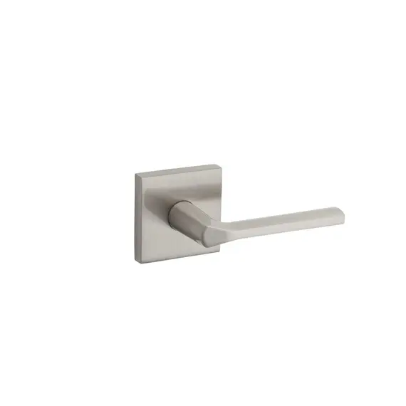 Kwikset 973LSLSQT-15 Dummy Interior Lisbon Lever Trim with Square Rose Satin Nickel Finish