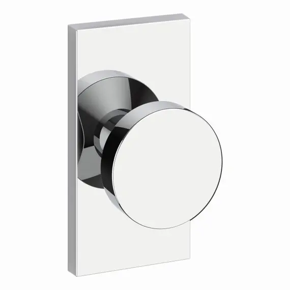 Baldwin FDCONCFR260 Full Dummy Contemporary Knob and Contemporary 5" Rose Bright Chrome Finish