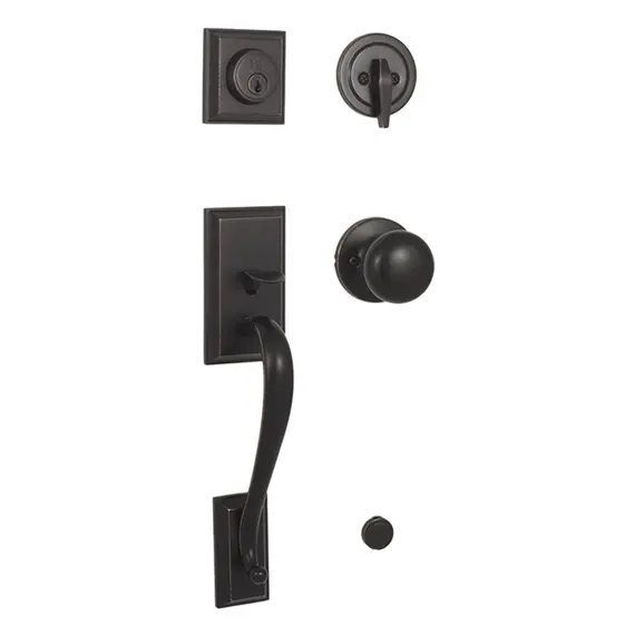 Weslock 02830-1S1FR2D Mercy Single Cylinder Handleset with Salem Knob Oil Rubbed Bronze Finish