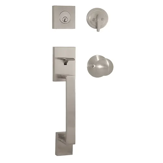 Weslock 02840-NGNFR2D Bailey Single Cylinder Handleset with Hudson Knob Satin Nickel Finish