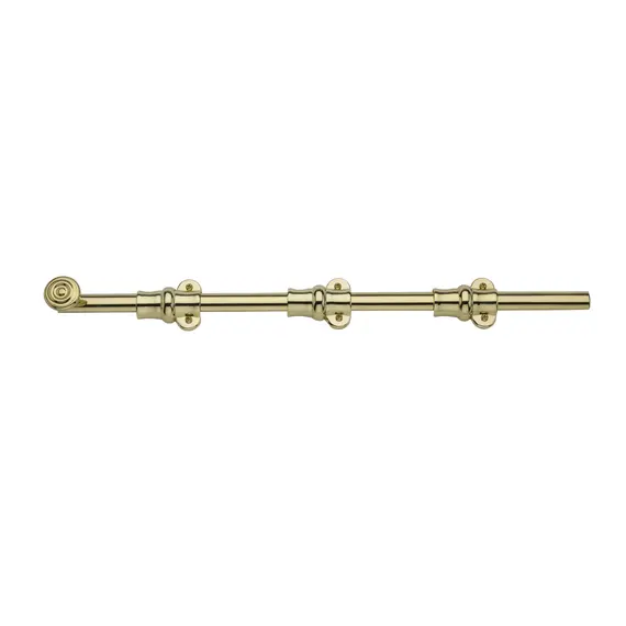 Baldwin 0382003 18" Ornamental Surface Bolt Lifetime Brass Finish