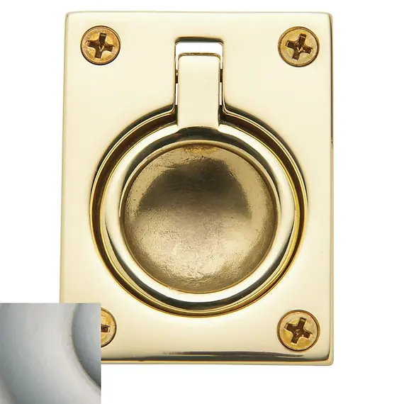 Baldwin 0394056 Flush  Pull Lifetime Satin Nickel Finish