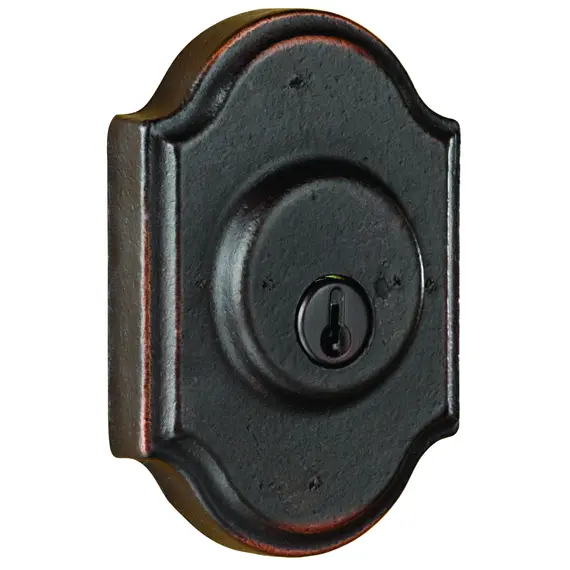 Weslock 07571-1-1SL23 Premiere Single Cylinder Deadbolt with Adjustable Latch and Deadbolt Strike Oil Rubbed Bronze Finish