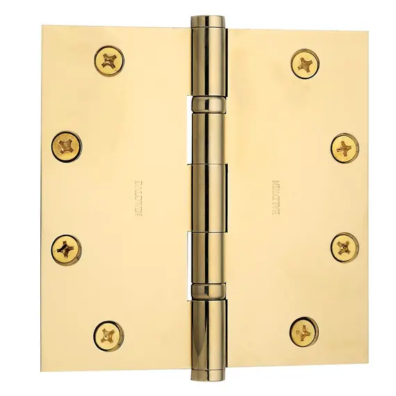 Baldwin 1051003I 5" x 5" Ball Bearing Mortise Square Hinge Lifetime Brass Finish