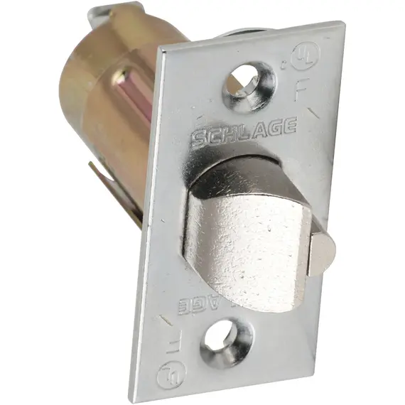 Schlage Commercial 11096626 A Series Square Corner Dead Latch with 2-3/4" Backset with 1-1/8" Face Satin Chrome Finish