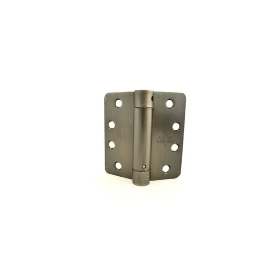 Hager 1251410B 4" x 4" Full Mortise Single Acting 1/4" Radius Corner Spring Hinge Oil Rubbed Bronze Finish