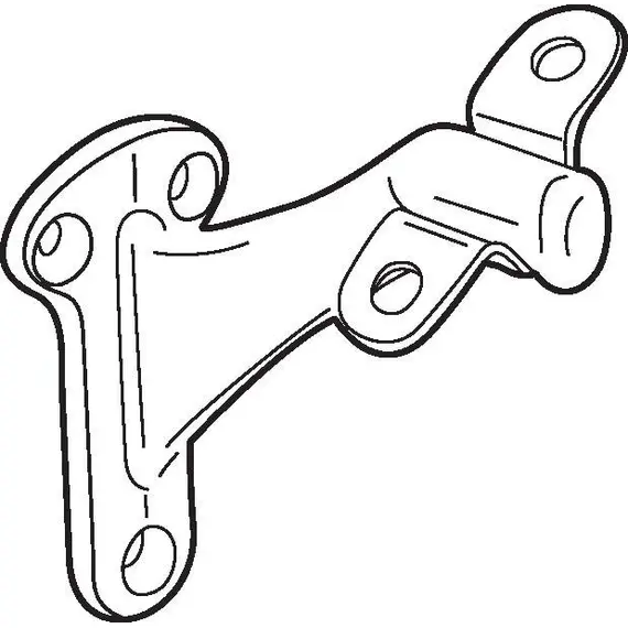 Don-Jo 130619 Die Cast Handrail Bracket Satin Nickel Finish