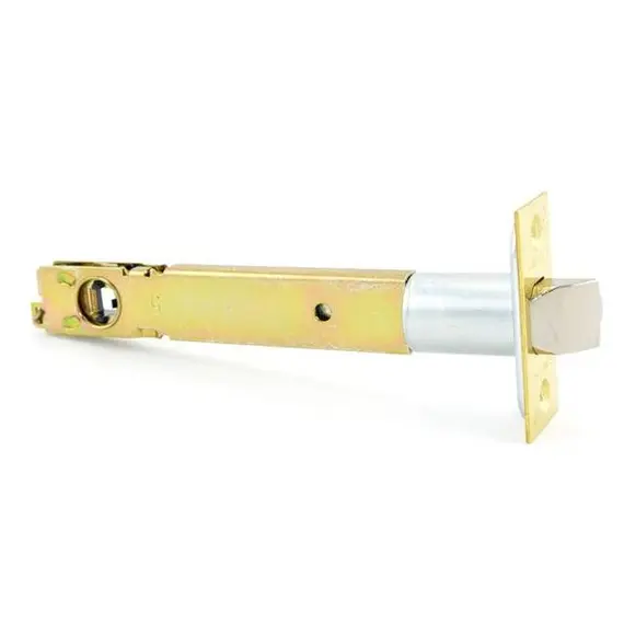 Schlage Commercial 16132605 S Series Square Corner Dead Latch with 5" Backset and 1-1/8" Face Bright Brass Finish