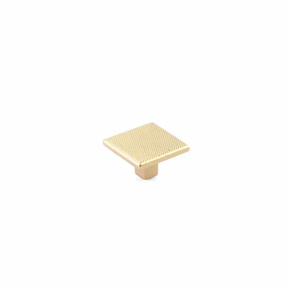 SCHAUB 20015-SSB Schaub  1-3/8" Quadrato Square Cabinet Knob Signature Satin Brass Finish