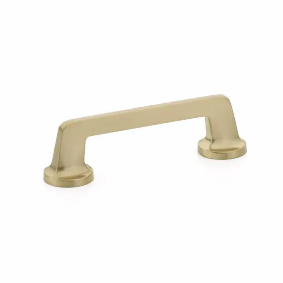 SCHAUB 201-SSB Schaub  4" Center to Center Northport Flat Cabinet Pull Signature Satin Brass Finish