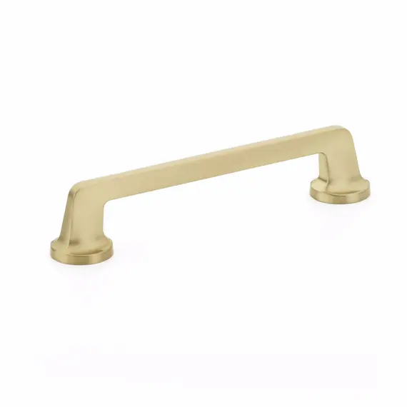 SCHAUB 202-SSB Schaub  6" Center to Center Northport Flat Cabinet Pull Signature Satin Brass Finish