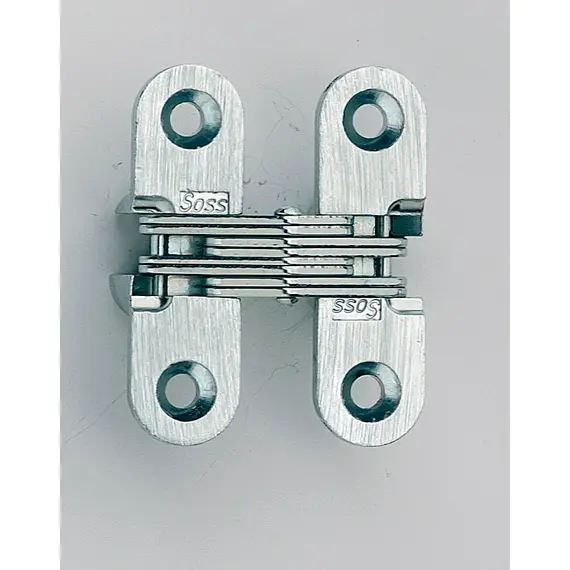 Universal Industrial 203CUS4 1/2" x 1-3/4" Light Duty Invisible Hinge for 3/4" Doors Satin Brass Finish