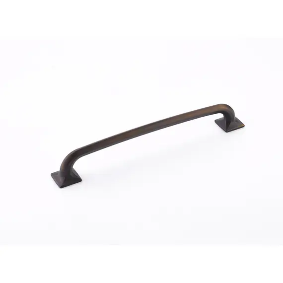 SCHAUB 217-ABZ Schaub  8" Center to Center Northport Square Cabinet Pull Ancient Bronze Finish