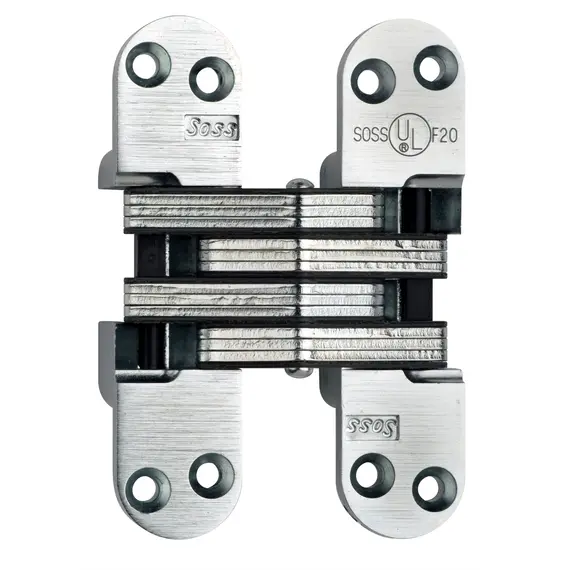 Universal Industrial 218US5 1-1/8" x 4-5/8" Heavy Duty Invisible Hinge for 1-3/4" Doors Antique Brass Finish