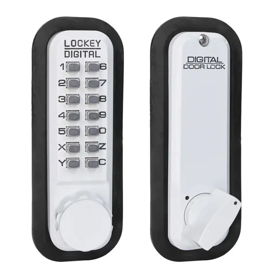 Lockey 2210WH Mechanical Keyless Deadbolt with Single Combination White Finish