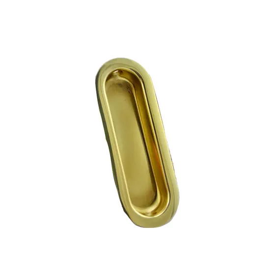 Ives Commercial 223B3 Solid Brass Oval Flush Pull Bright Brass Finish