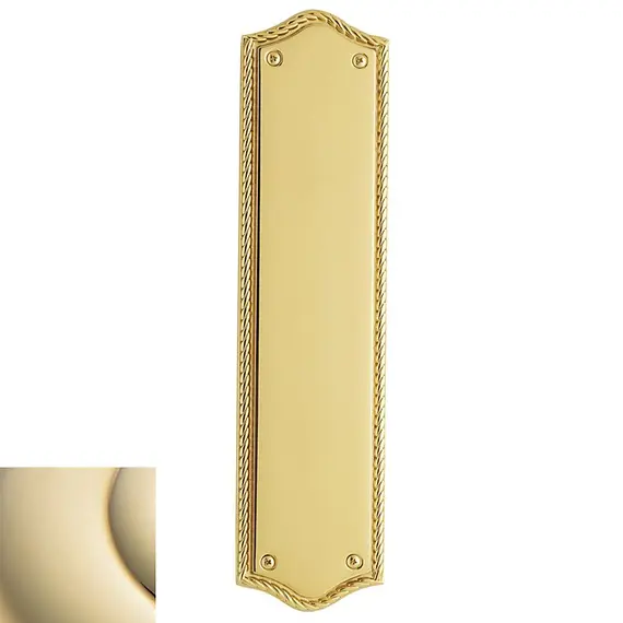 Baldwin 2285003 Push Plate 2-3/4" x 10-7/8" Bristol Lifetime Brass Finish