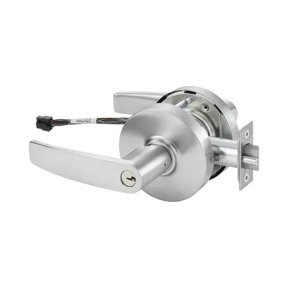 Sargent 3010XG04LLBSP Storeroom or Closet (F86) Cylindrical Lever Lock Grade 1 with L Lever and L Rose with Schlage Prep and ASA Strike Black Suede Powder Coat Finish