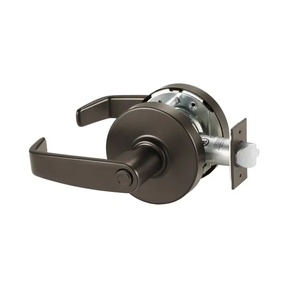 Sargent 3010XG17LB10BE Utility Asylum Institutional (F87) Double Cylinder Cylindrical Lever Lock Grade 1 with B Lever and L Rose with Schlage Prep and ASA Strike Dark Bronze Finish