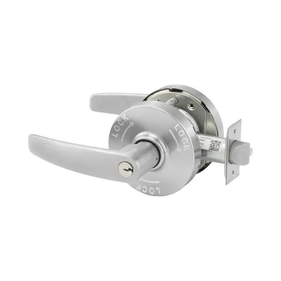 Sargent 3010XG38LB26D Classroom Security Double Cylinder Lever Lock Grade 1 with B Lever and L Rose with Schlage Prep and ASA Strike Satin Chrome Finish