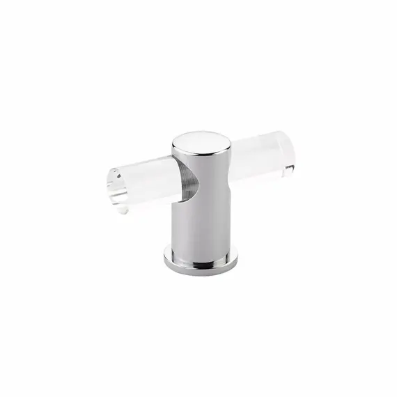 SCHAUB 401-26 Schaub  Lumiere Cabinet T Knob with Acrylic Polished Chrome Finish