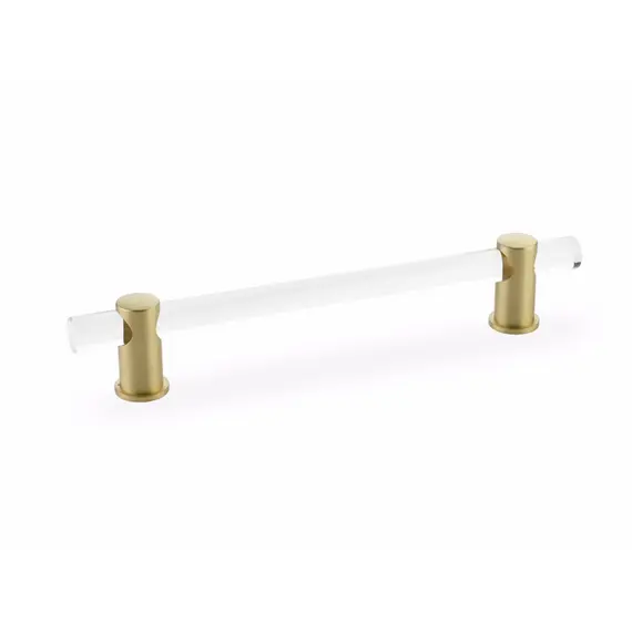 SCHAUB 406-SB Schaub  6" Center to Center Lumiere Cabinet Pull Satin Brass Finish