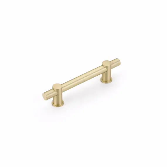 SCHAUB 424-SB Schaub  4" Center to Center Fonce Bar Cabinet Pull Satin Brass Finish