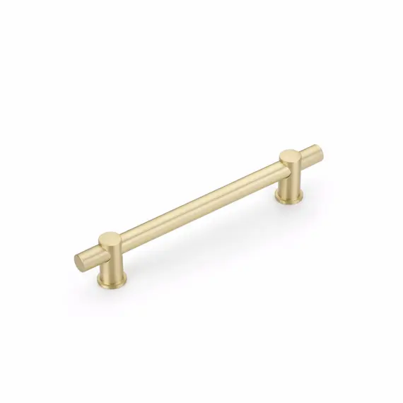 SCHAUB 426-SB Schaub  6" Center to Center Fonce Bar Cabinet Pull Satin Brass Finish