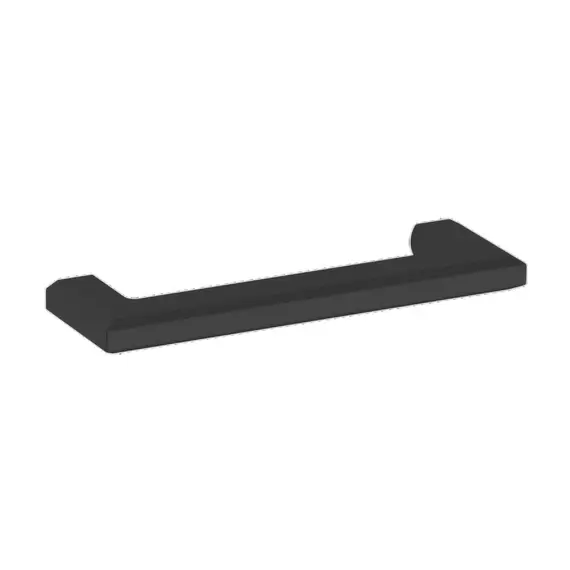 Baldwin 4412190 4" Center to Center Bevel Cabinet Pull Satin Black Finish