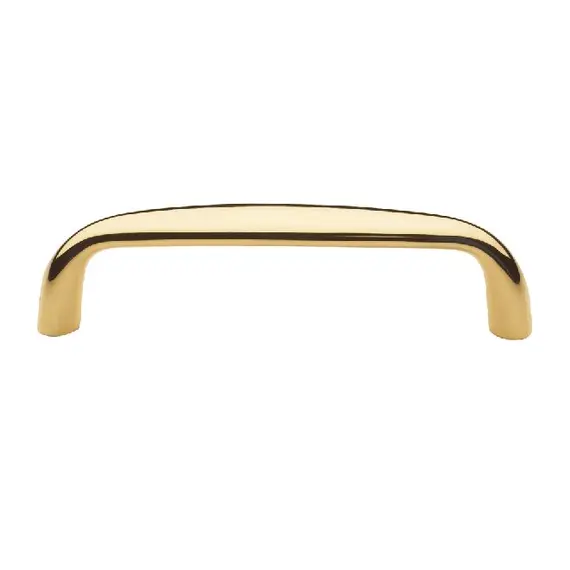 Baldwin 4480031 4" Center to Center Oval Cabinet Pull Unlacquered Brass Finish