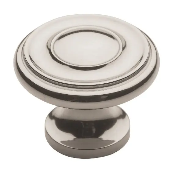 Baldwin 4491055 1-1/4" Dominion Cabinet Knob Lifetime Bright Nickel Finish