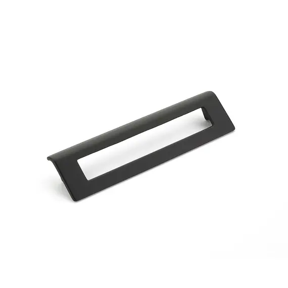 SCHAUB 451-MB Schaub  160mm Center to Center Angled Rectangular Finestrino Cabinet Pull Matte Black Finish