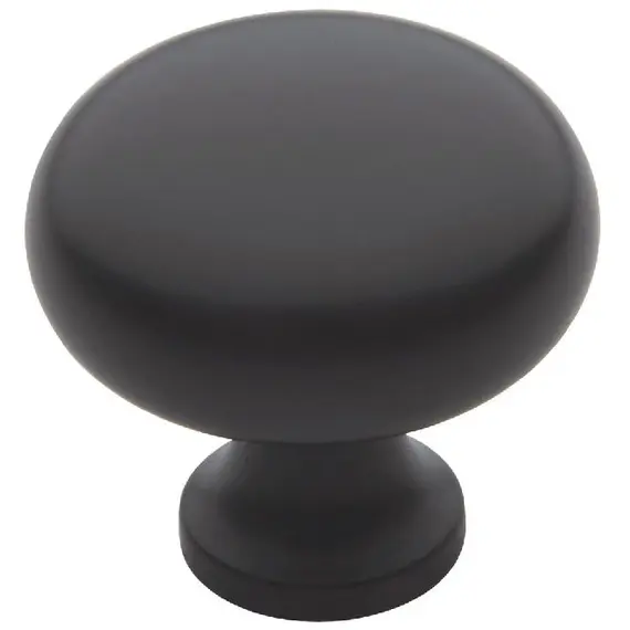 Baldwin 4706190 1-1/4" Classic Cabinet Knob Satin Black Finish